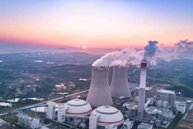 aerial view of reactor used solely for representational purposes.