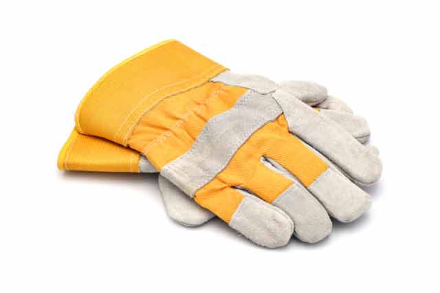 protective gloves for various purposes; industrial grade gloves on the image above.